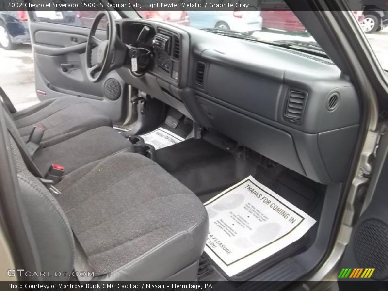 Light Pewter Metallic / Graphite Gray 2002 Chevrolet Silverado 1500 LS Regular Cab