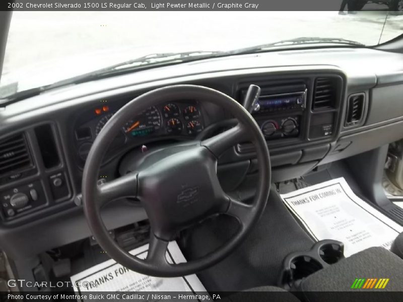 Light Pewter Metallic / Graphite Gray 2002 Chevrolet Silverado 1500 LS Regular Cab