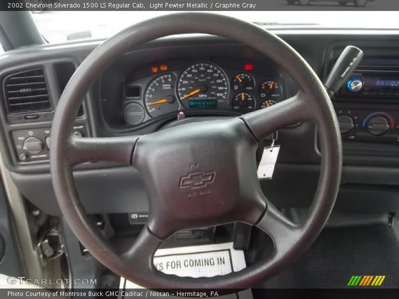 Light Pewter Metallic / Graphite Gray 2002 Chevrolet Silverado 1500 LS Regular Cab