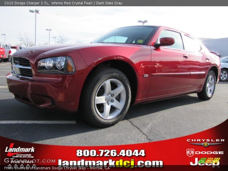 Inferno Red Crystal Pearl / Dark Slate Gray 2010 Dodge Charger 3.5L