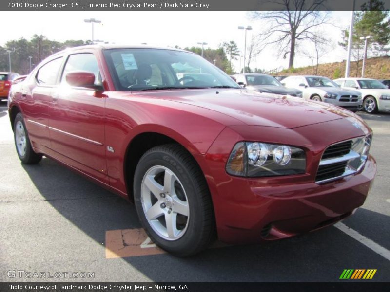 Inferno Red Crystal Pearl / Dark Slate Gray 2010 Dodge Charger 3.5L