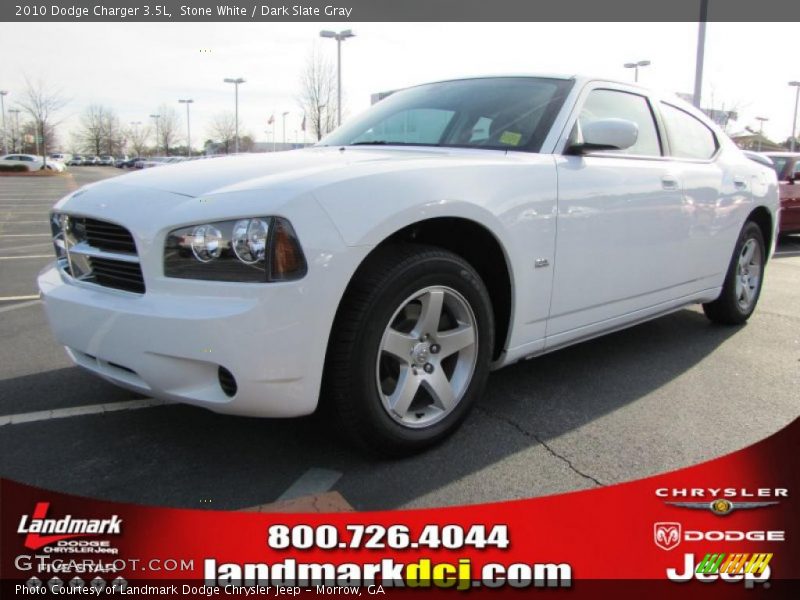 Stone White / Dark Slate Gray 2010 Dodge Charger 3.5L