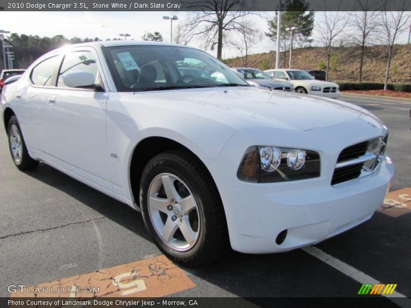 Stone White / Dark Slate Gray 2010 Dodge Charger 3.5L
