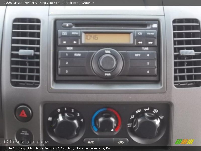 Controls of 2008 Frontier SE King Cab 4x4