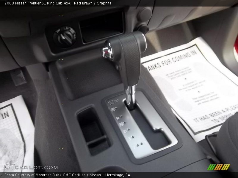  2008 Frontier SE King Cab 4x4 5 Speed Automatic Shifter