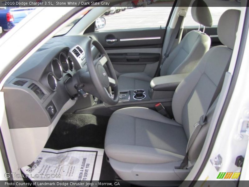 Stone White / Dark Slate Gray 2010 Dodge Charger 3.5L