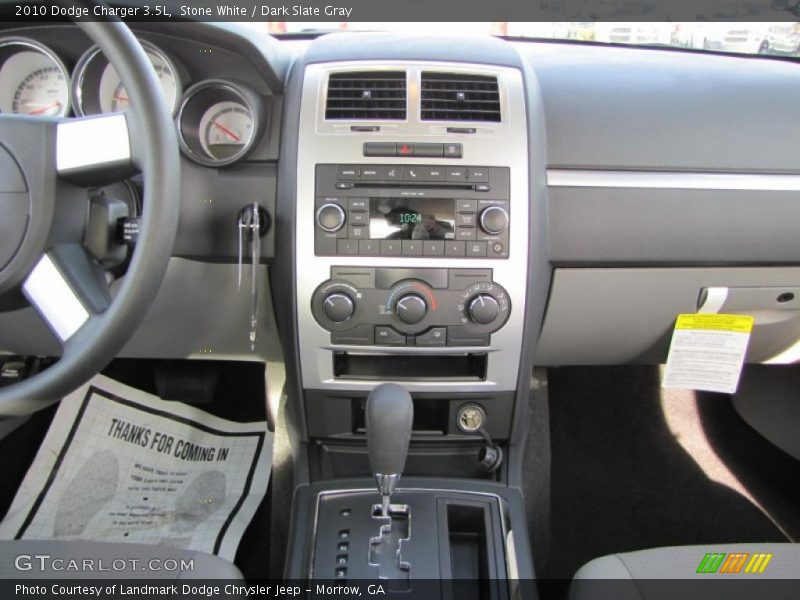 Stone White / Dark Slate Gray 2010 Dodge Charger 3.5L