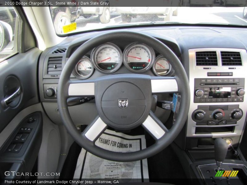 Stone White / Dark Slate Gray 2010 Dodge Charger 3.5L