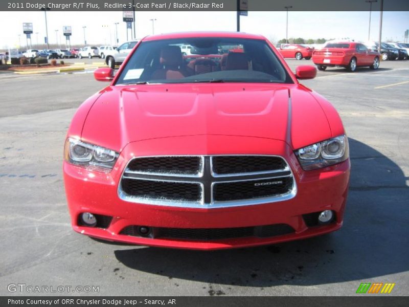 Redline 3-Coat Pearl / Black/Radar Red 2011 Dodge Charger R/T Plus