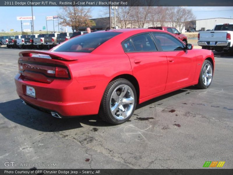 Redline 3-Coat Pearl / Black/Radar Red 2011 Dodge Charger R/T Plus