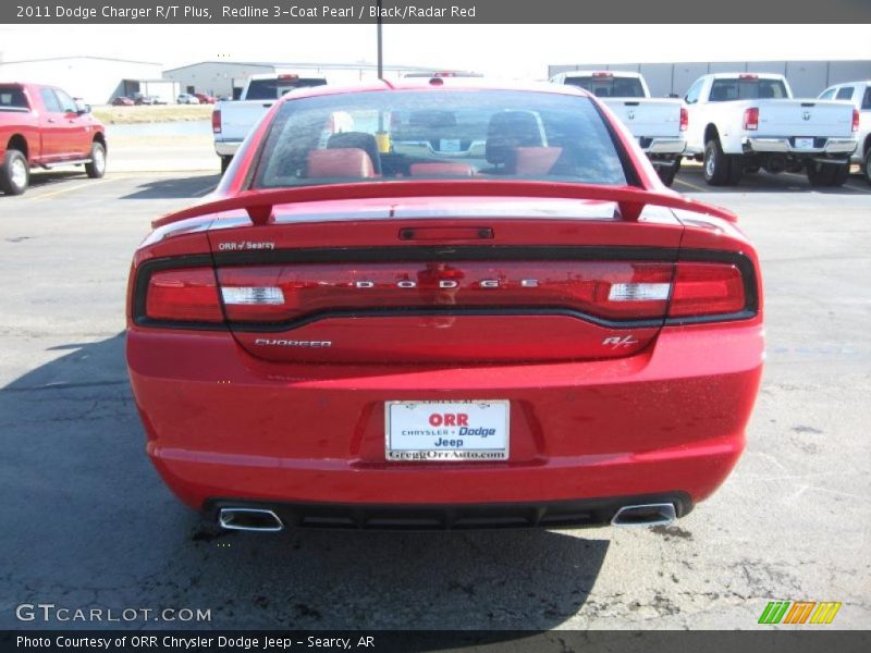 Redline 3-Coat Pearl / Black/Radar Red 2011 Dodge Charger R/T Plus