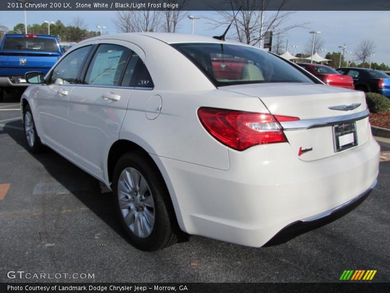 Stone White / Black/Light Frost Beige 2011 Chrysler 200 LX