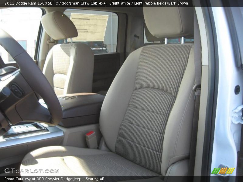 Bright White / Light Pebble Beige/Bark Brown 2011 Dodge Ram 1500 SLT Outdoorsman Crew Cab 4x4