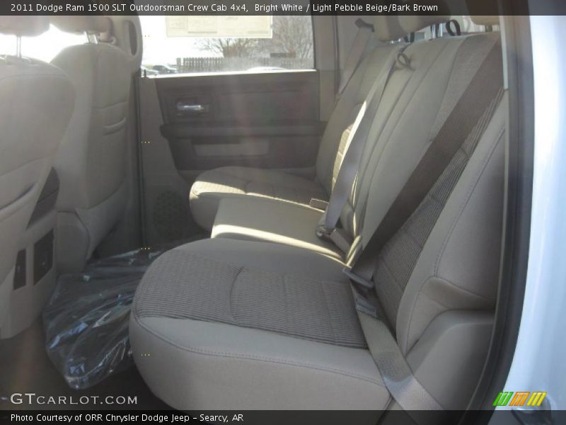 Bright White / Light Pebble Beige/Bark Brown 2011 Dodge Ram 1500 SLT Outdoorsman Crew Cab 4x4