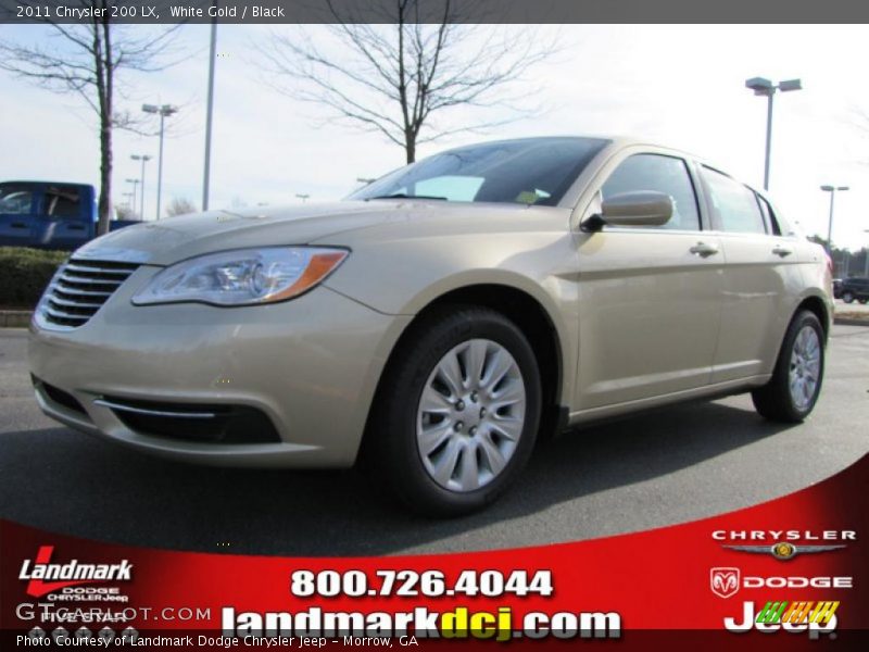 White Gold / Black 2011 Chrysler 200 LX