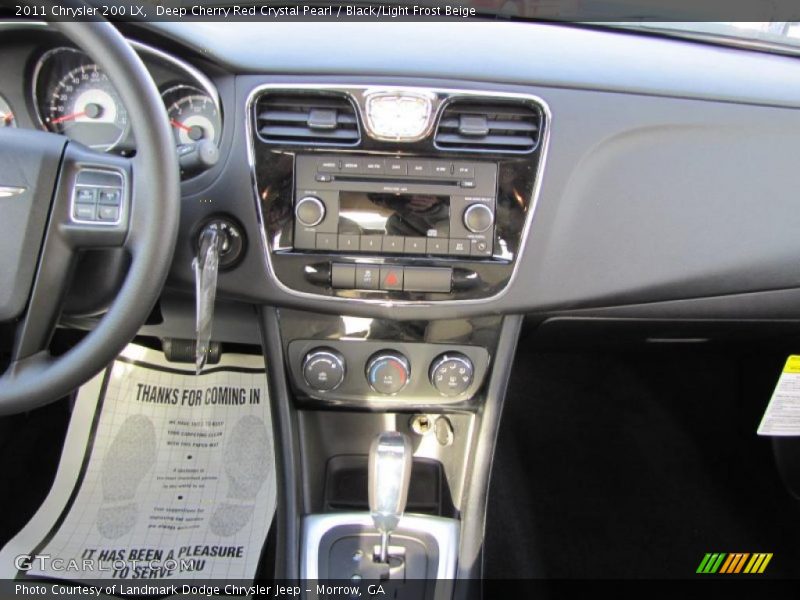 Deep Cherry Red Crystal Pearl / Black/Light Frost Beige 2011 Chrysler 200 LX
