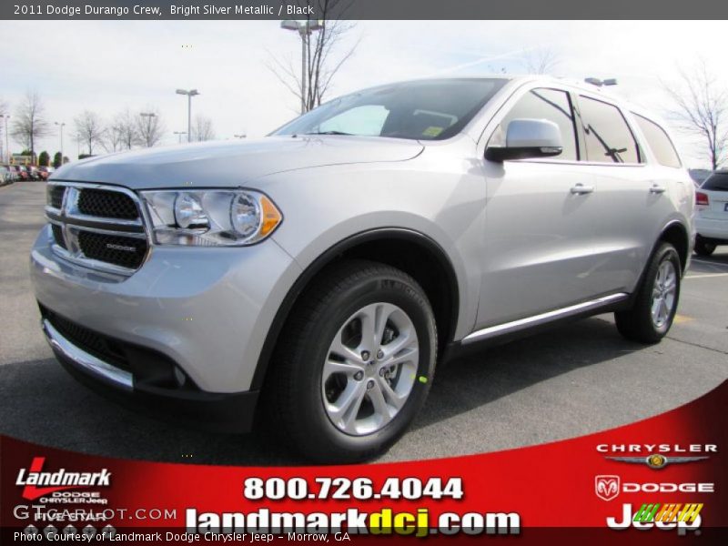 Bright Silver Metallic / Black 2011 Dodge Durango Crew