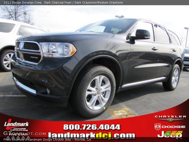 Dark Charcoal Pearl / Dark Graystone/Medium Graystone 2011 Dodge Durango Crew