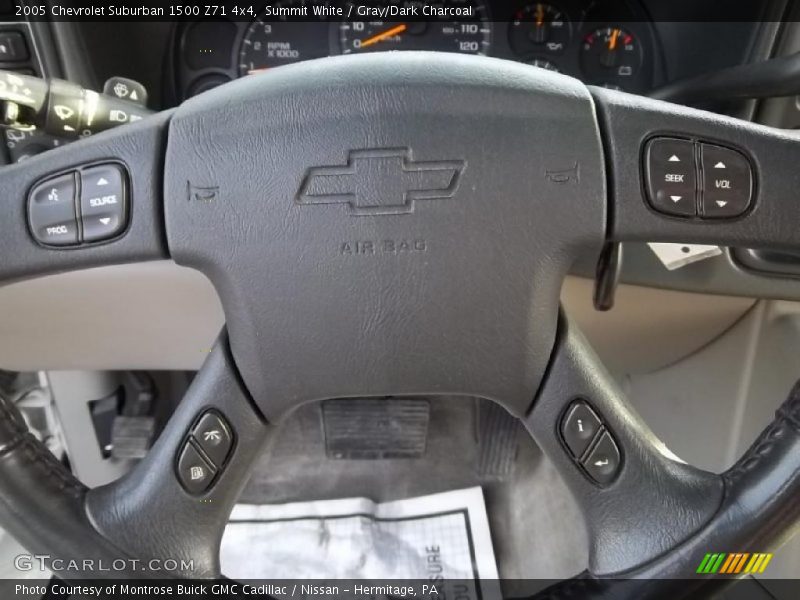 Summit White / Gray/Dark Charcoal 2005 Chevrolet Suburban 1500 Z71 4x4