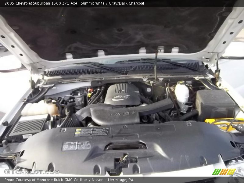 Summit White / Gray/Dark Charcoal 2005 Chevrolet Suburban 1500 Z71 4x4