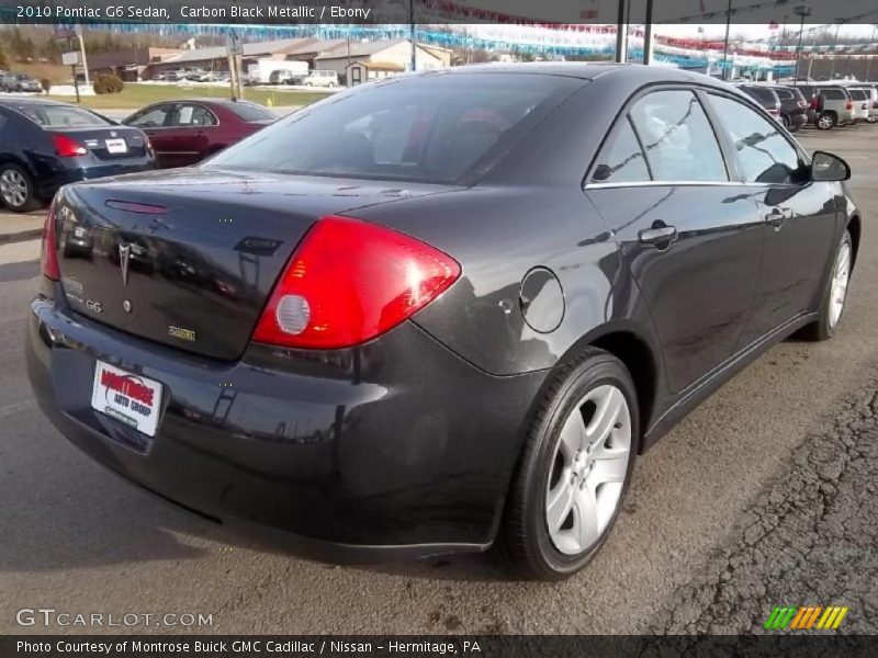 Carbon Black Metallic / Ebony 2010 Pontiac G6 Sedan