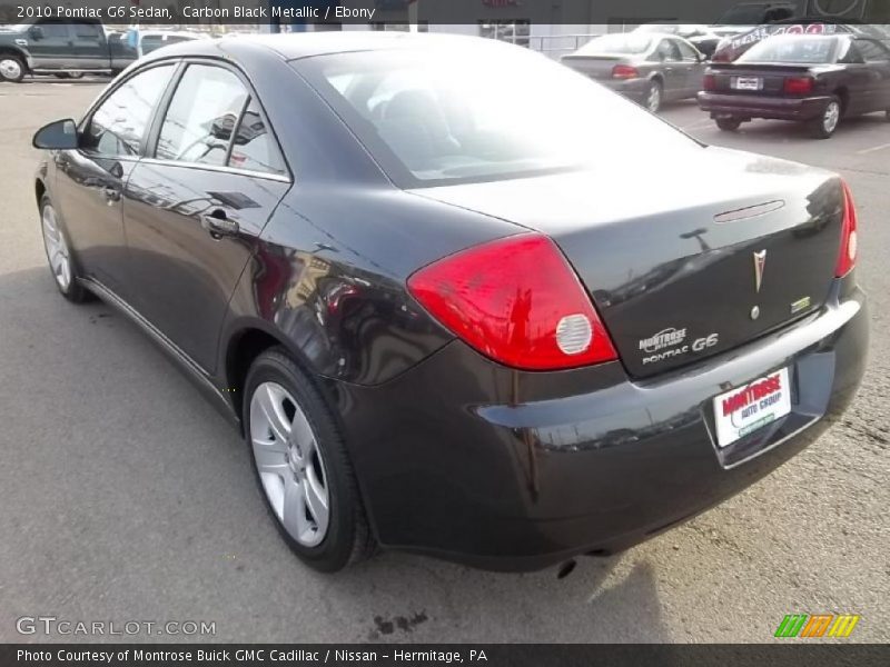 Carbon Black Metallic / Ebony 2010 Pontiac G6 Sedan