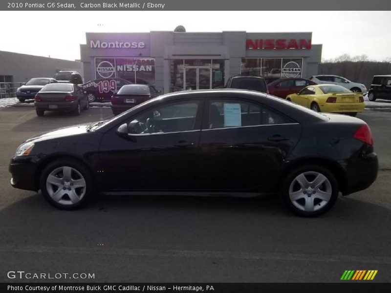 Carbon Black Metallic / Ebony 2010 Pontiac G6 Sedan