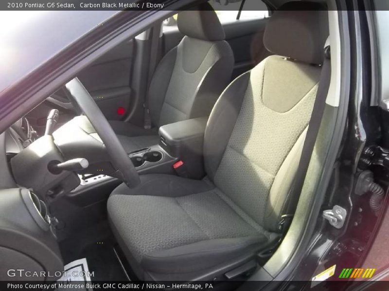 Carbon Black Metallic / Ebony 2010 Pontiac G6 Sedan