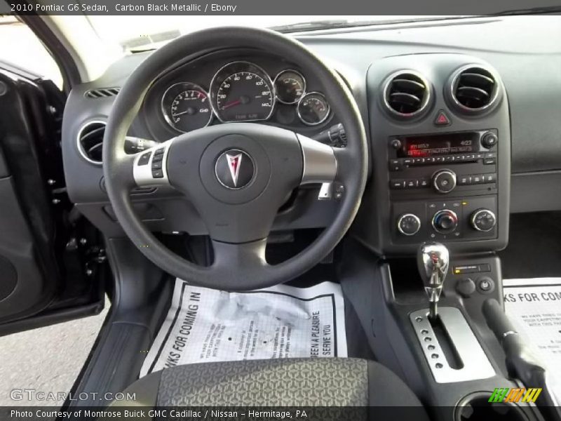 Carbon Black Metallic / Ebony 2010 Pontiac G6 Sedan