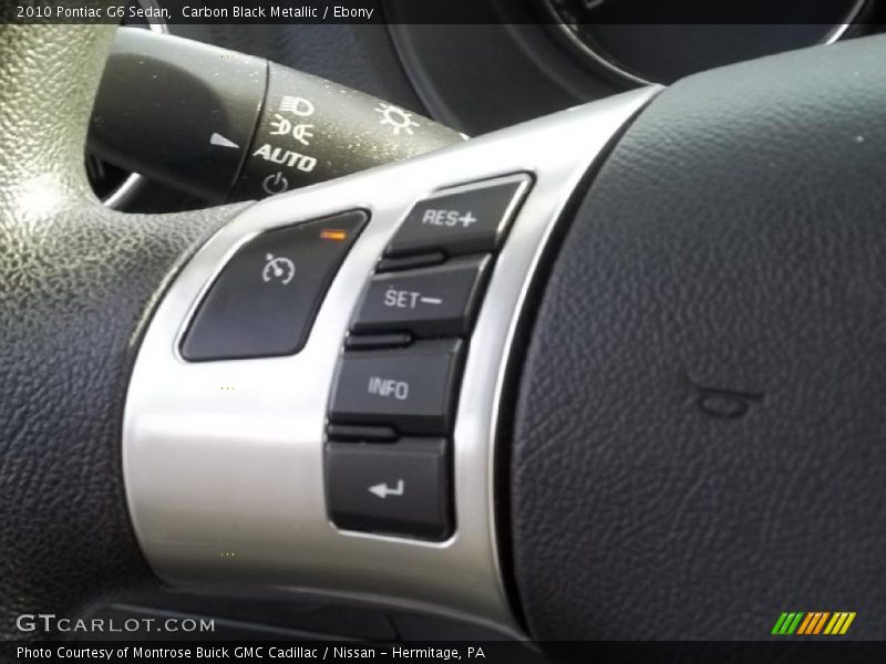 Carbon Black Metallic / Ebony 2010 Pontiac G6 Sedan