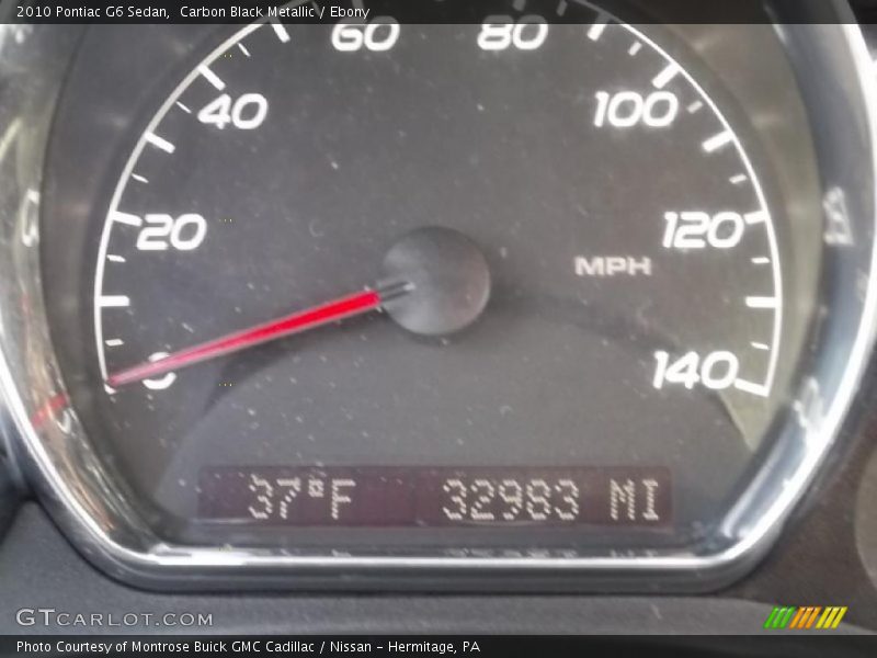 Carbon Black Metallic / Ebony 2010 Pontiac G6 Sedan