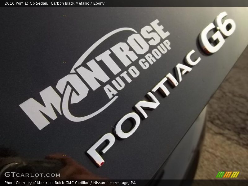 Carbon Black Metallic / Ebony 2010 Pontiac G6 Sedan