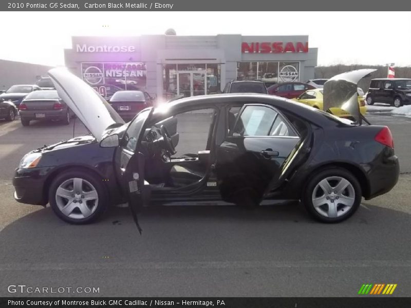 Carbon Black Metallic / Ebony 2010 Pontiac G6 Sedan