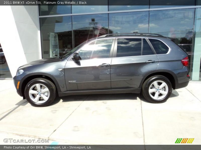 Platinum Gray Metallic / Black 2011 BMW X5 xDrive 50i