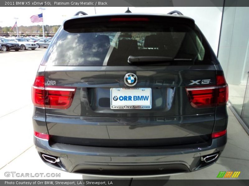 Platinum Gray Metallic / Black 2011 BMW X5 xDrive 50i