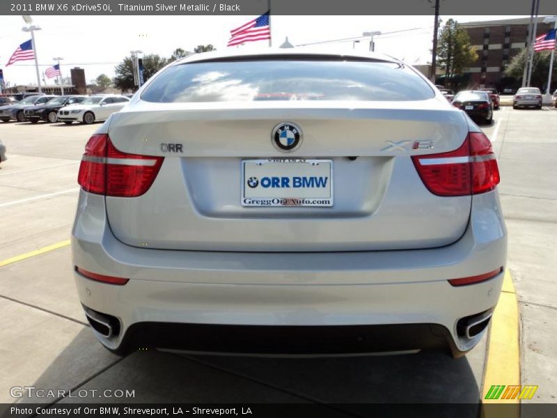 Titanium Silver Metallic / Black 2011 BMW X6 xDrive50i