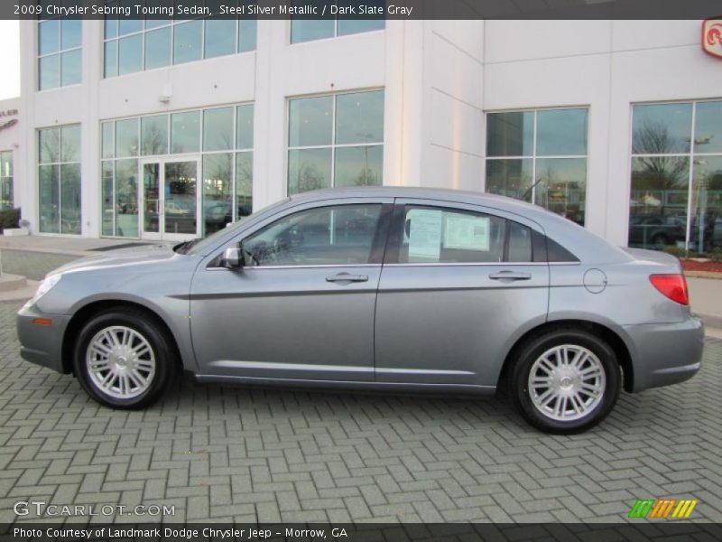 Steel Silver Metallic / Dark Slate Gray 2009 Chrysler Sebring Touring Sedan