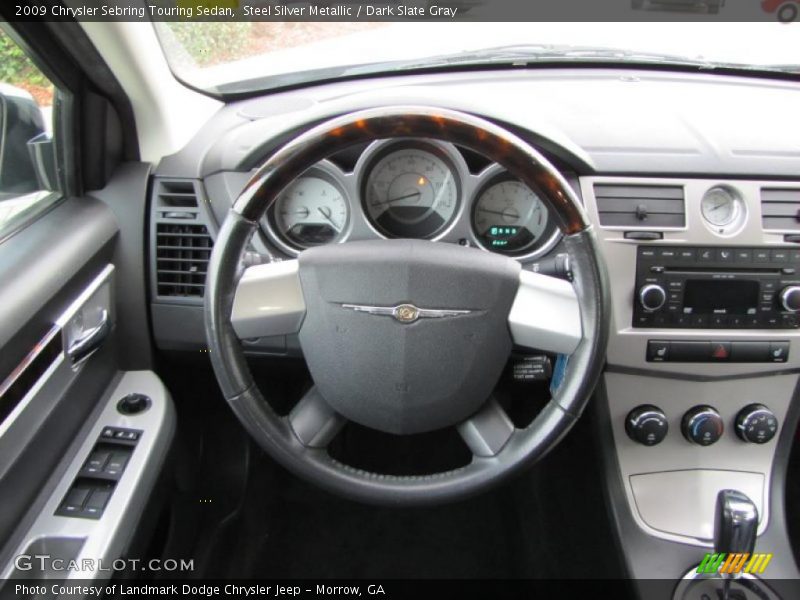 Steel Silver Metallic / Dark Slate Gray 2009 Chrysler Sebring Touring Sedan