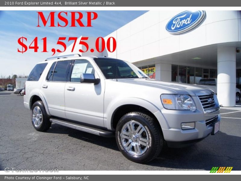 Brilliant Silver Metallic / Black 2010 Ford Explorer Limited 4x4