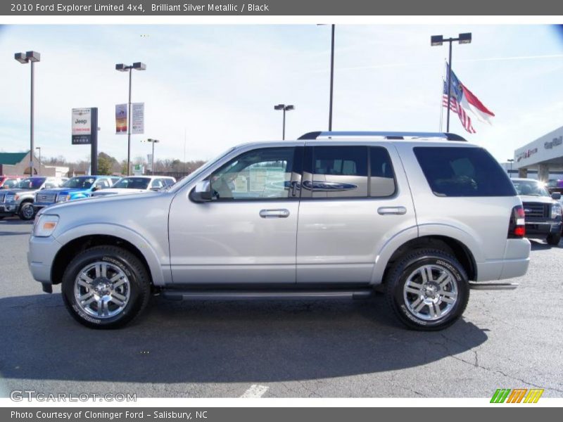 Brilliant Silver Metallic / Black 2010 Ford Explorer Limited 4x4