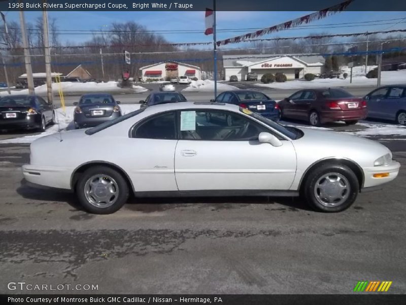 Bright White / Taupe 1998 Buick Riviera Supercharged Coupe