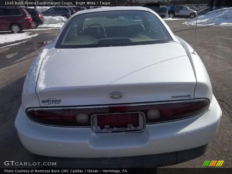 Bright White / Taupe 1998 Buick Riviera Supercharged Coupe