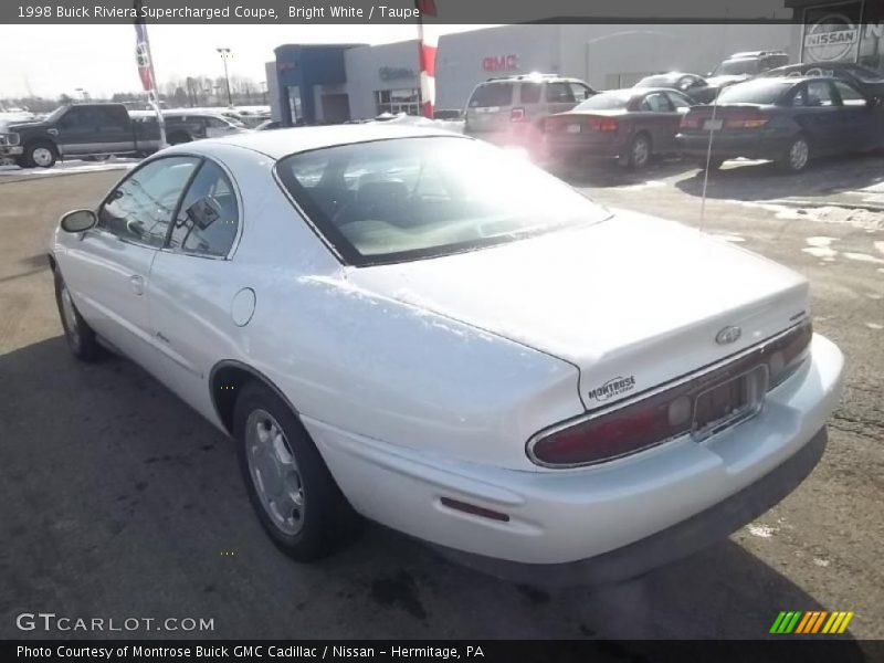 Bright White / Taupe 1998 Buick Riviera Supercharged Coupe