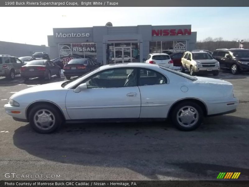 Bright White / Taupe 1998 Buick Riviera Supercharged Coupe