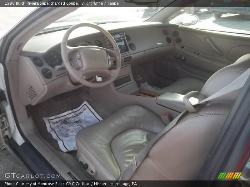  1998 Riviera Supercharged Coupe Taupe Interior