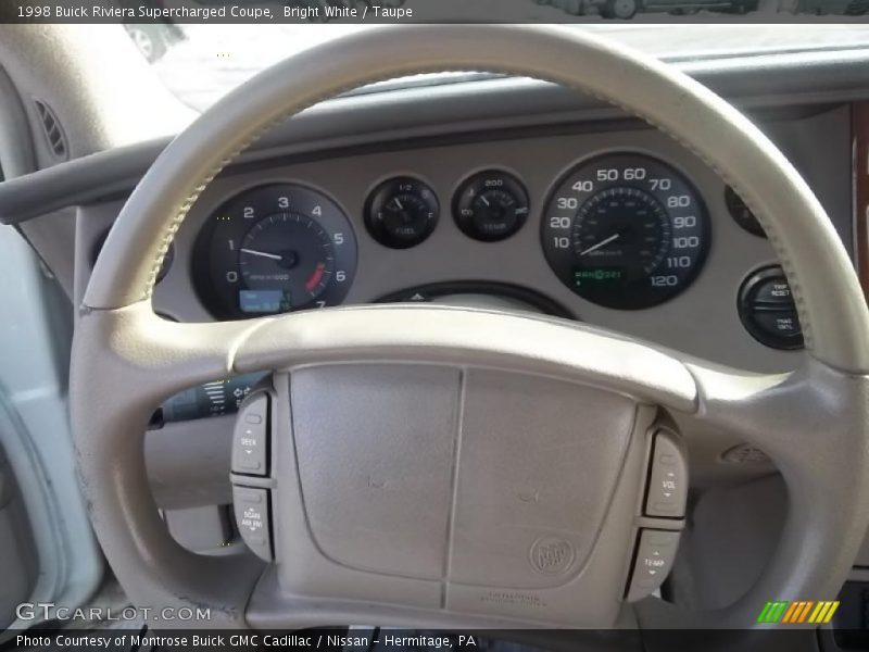 Bright White / Taupe 1998 Buick Riviera Supercharged Coupe