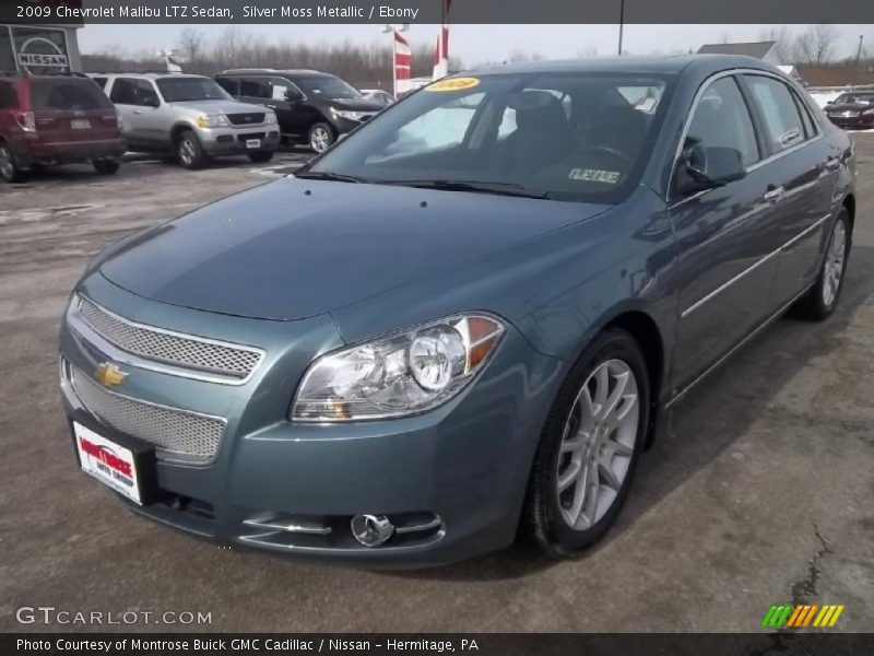 Silver Moss Metallic / Ebony 2009 Chevrolet Malibu LTZ Sedan