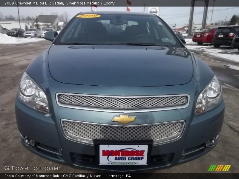 Silver Moss Metallic / Ebony 2009 Chevrolet Malibu LTZ Sedan