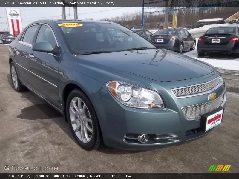 Silver Moss Metallic / Ebony 2009 Chevrolet Malibu LTZ Sedan