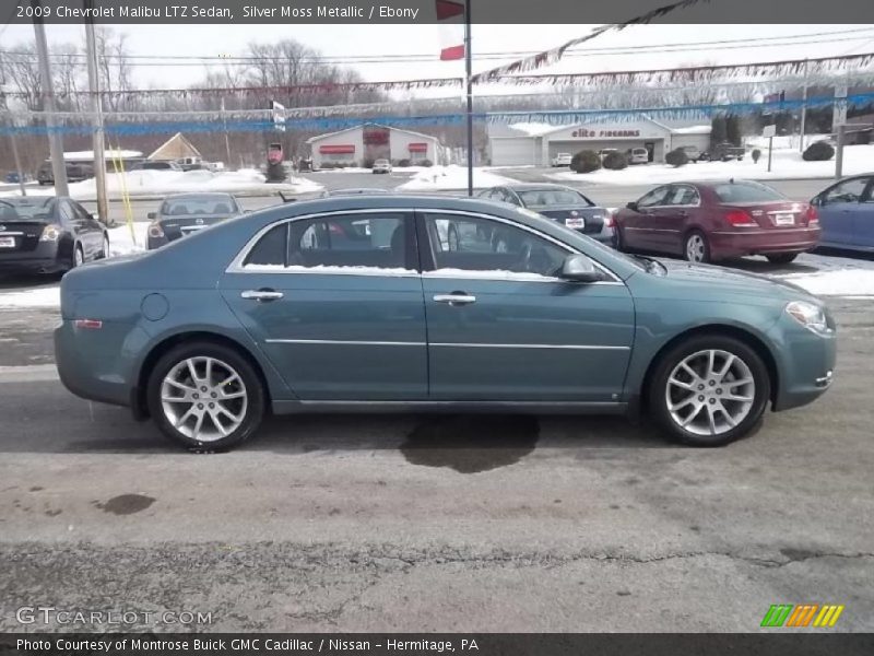 Silver Moss Metallic / Ebony 2009 Chevrolet Malibu LTZ Sedan